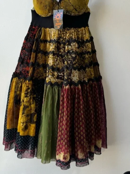 Jean Paul Gaultier Multicolor Patchwork Mini Dress - Yellow, Green, Red, Black - Picture 4 of 8